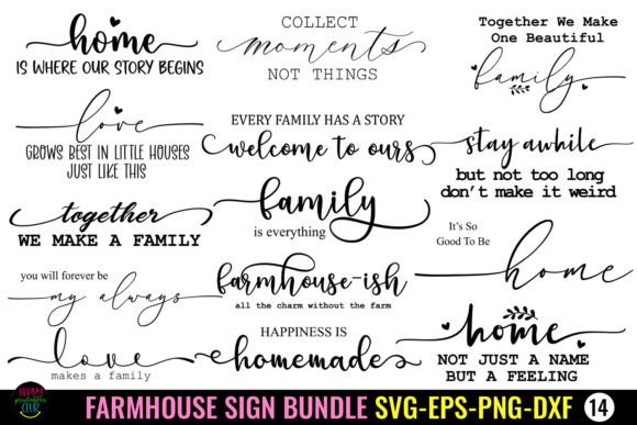 Download Farmhouse Sign SVG Bundle I Family Sign - Farmhouse sign svg Collection