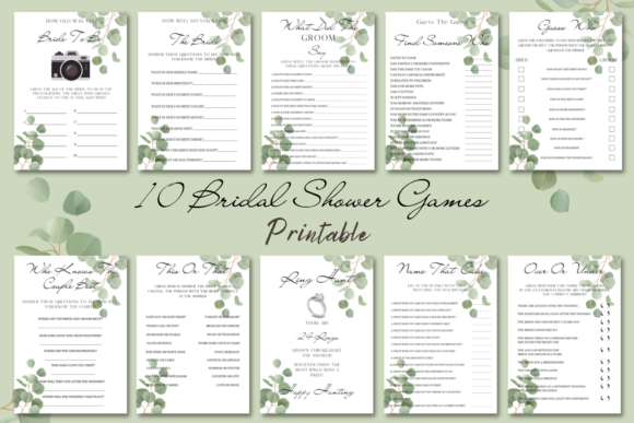 Download 10 Bridal Shower Party Games Bundle - Party games bundle Collection