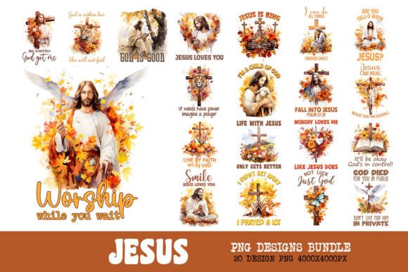 Download Retro Fall Autumn Leaf Jesus Bundle - Jesus bundle Collection