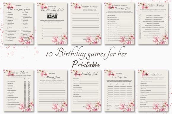 Download Printable Birthday Party Games Bundle - Party games bundle Collection