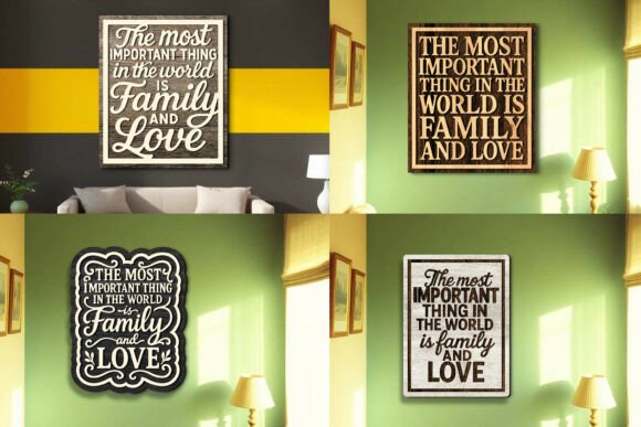 Download Laser Cut Family Wall Art SVG Bundle - Premium Resources