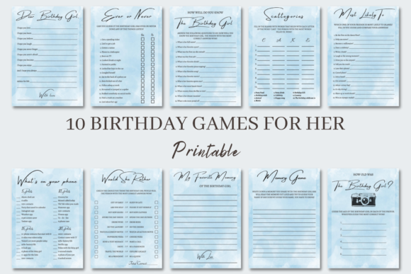 Download Printable Birthday Party Games Bundle - Party games bundle Collection
