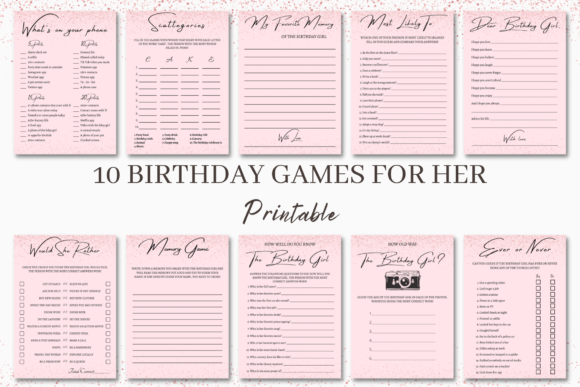 Download Printable Birthday Party Games Bundle - Party games bundle Collection