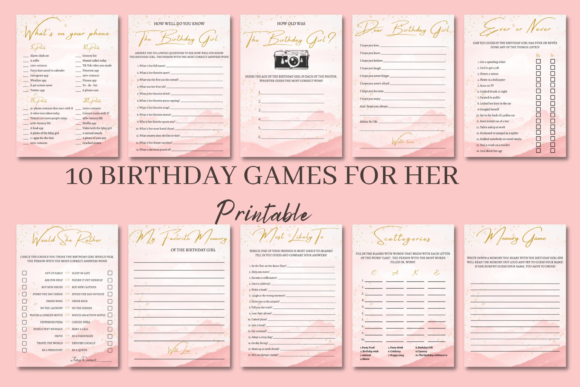 Download Printable Birthday Party Games Bundle - Party games bundle Collection