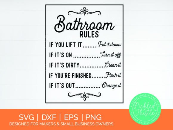Download Bathroom Rules Farmhouse Sign SVG - Farmhouse sign svg Collection