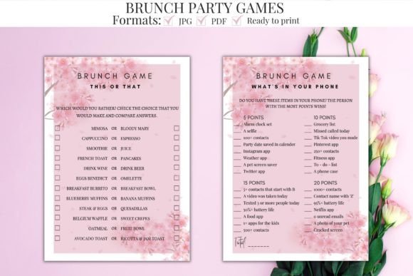 Download Printable Brunch Party Games Bundle - Party games bundle Collection