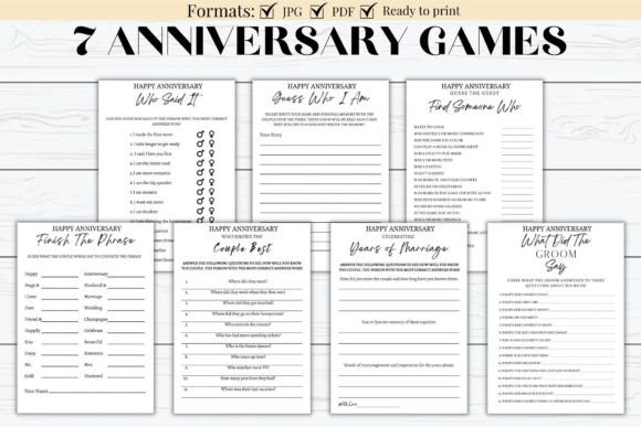 Download Printable Anniversary Party Games Bundle - Party games bundle Collection