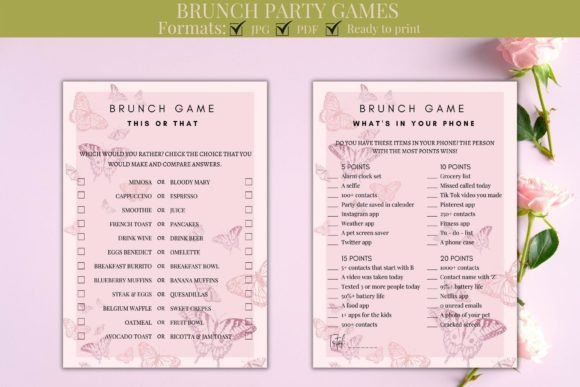 Download Printable Brunch Party Games Bundle - Party games bundle Collection