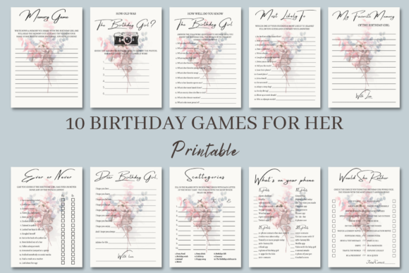 Download Printable Birthday Party Games Bundle - Party games bundle Collection